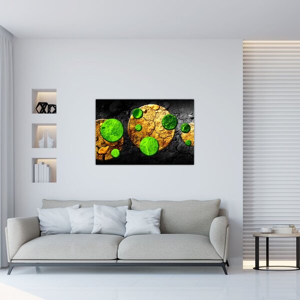Slika apstrakcije - Kugle (90x60 cm)