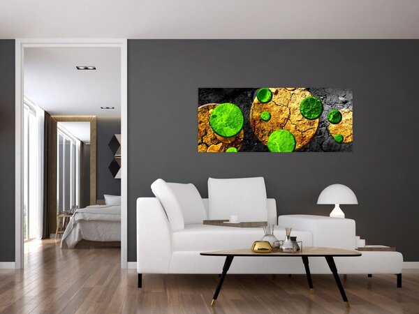 Slika apstrakcije - Kugle (120x50 cm)