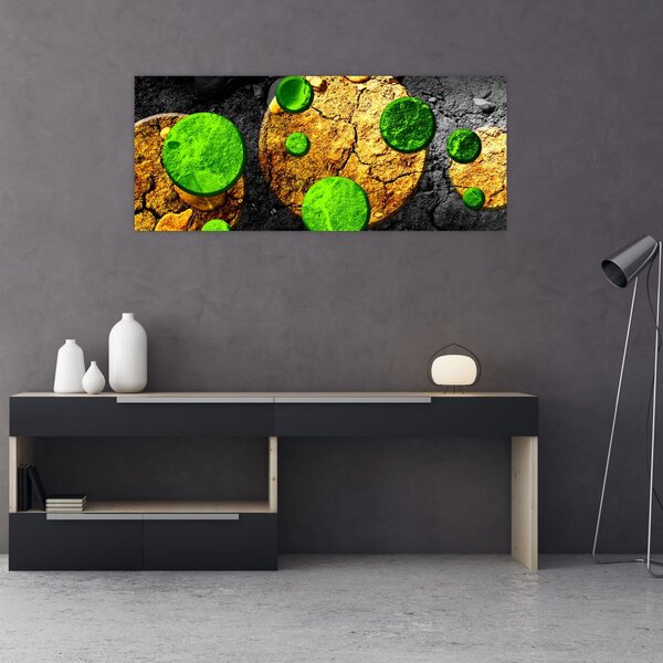 Slika apstrakcije - Kugle (120x50 cm)