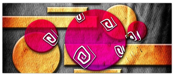 Apstraktna slika s povijesnim simbolima (120x50 cm)