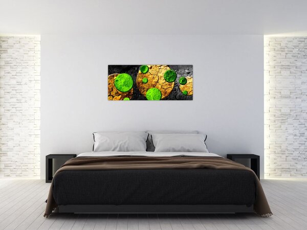 Slika apstrakcije - Kugle (120x50 cm)