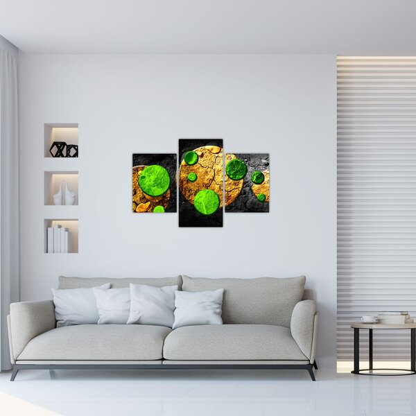 Slika apstrakcije - Kugle (90x60 cm)