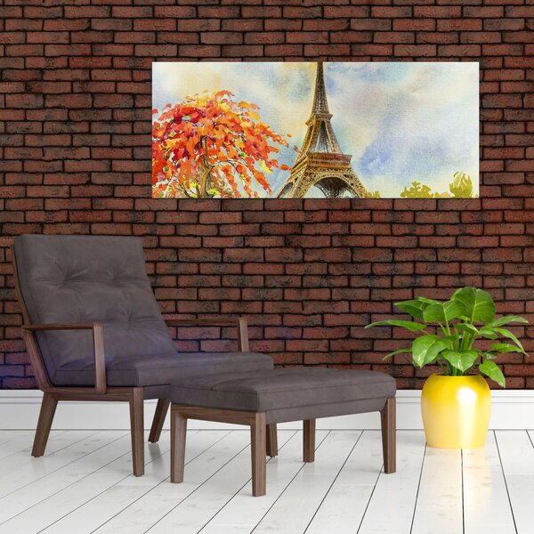 Slikana slika Eiffelovog tornja (120x50 cm)