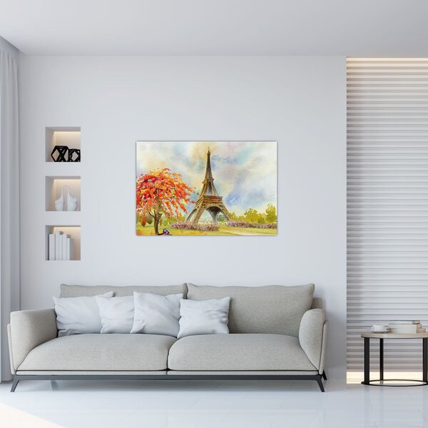 Slikana slika Eiffelovog tornja (90x60 cm)