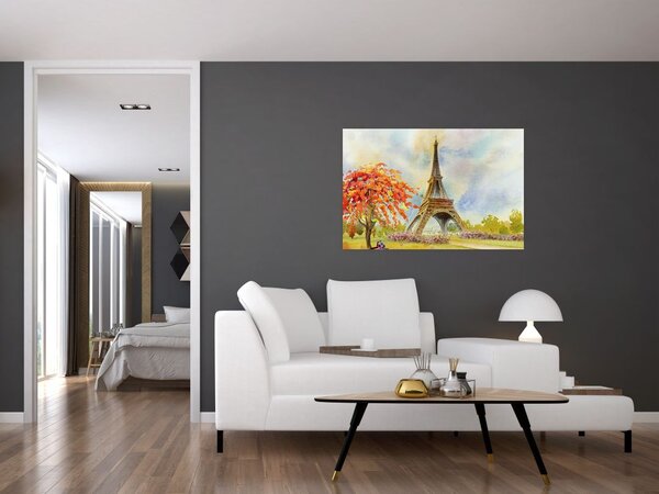 Slikana slika Eiffelovog tornja (90x60 cm)