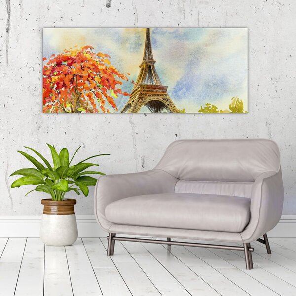 Slikana slika Eiffelovog tornja (120x50 cm)