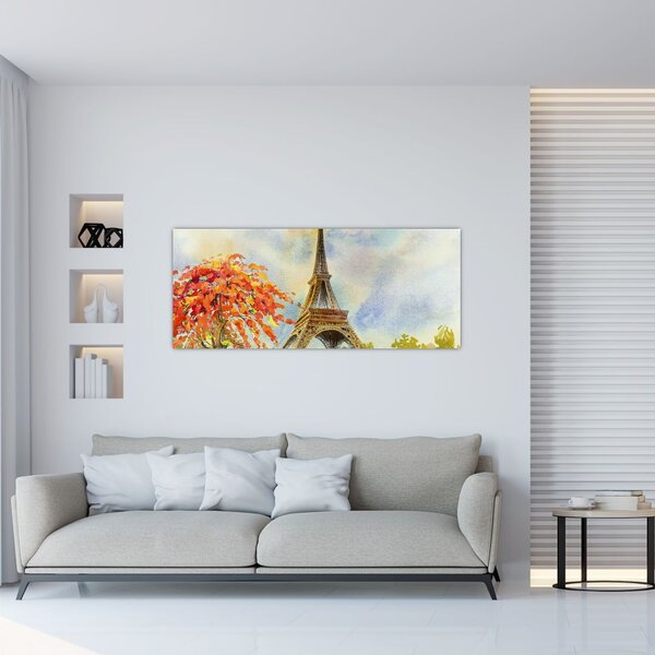 Slikana slika Eiffelovog tornja (120x50 cm)