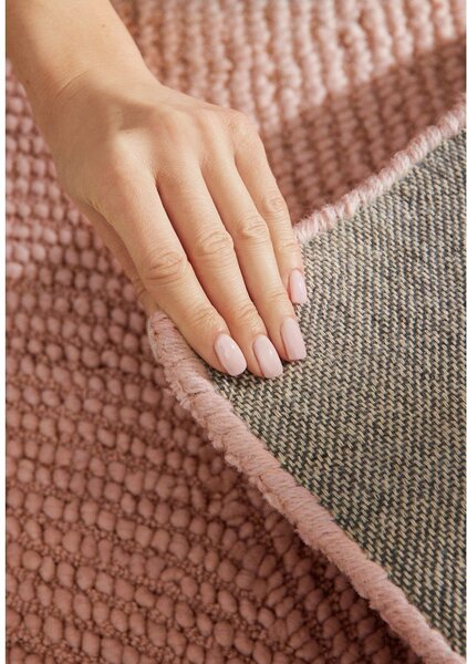 Ručno rađena vunena staza boja terakote 80x200 cm Calmio – Hanse Home