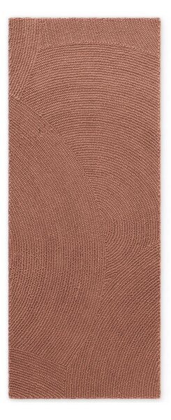 Ručno rađena vunena staza boja terakote 80x200 cm Calmio – Hanse Home