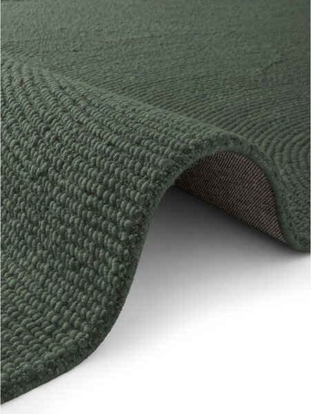 Tamno zeleni ručno rađen vunen tepih 160x230 cm Calmio – Hanse Home