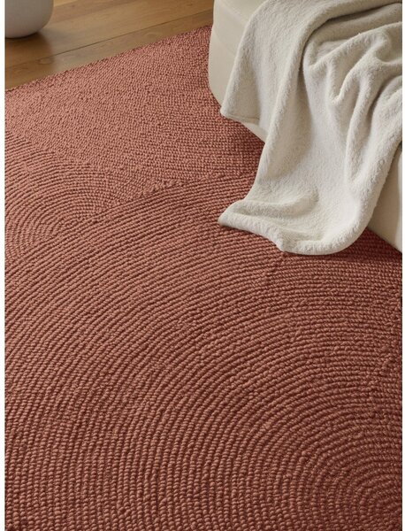 Ručno rađen vunen tepih boje terakote 80x150 cm Calmio – Hanse Home