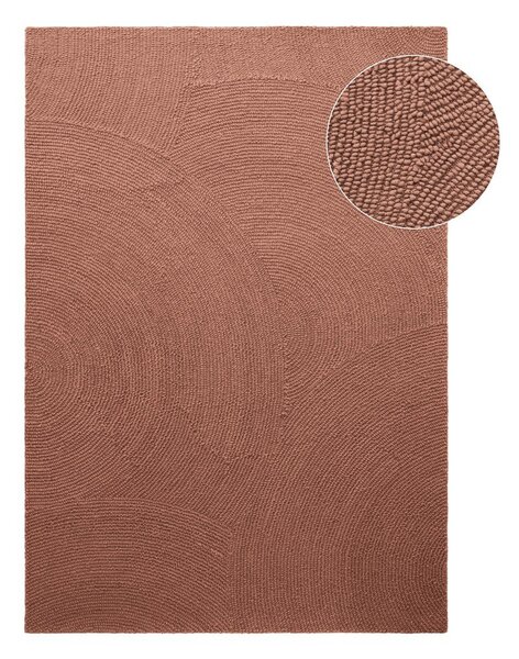 Ručno rađen vunen tepih boje terakote 80x150 cm Calmio – Hanse Home