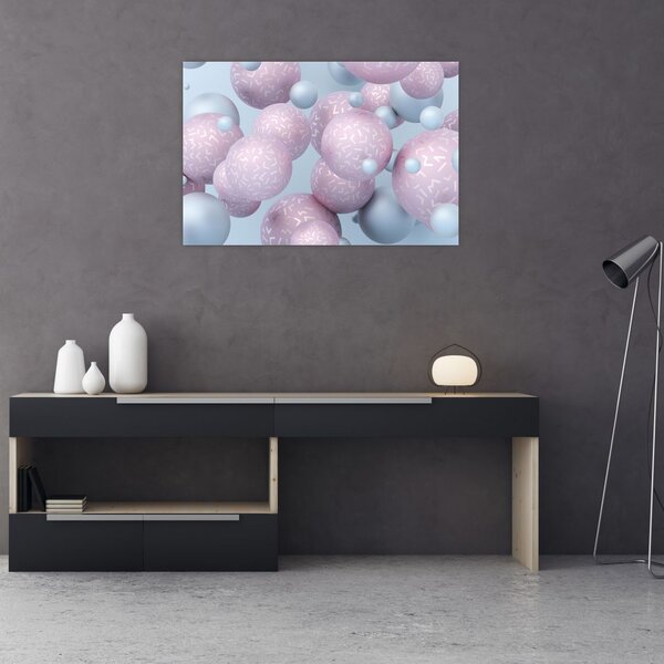 Apstraktna slika - Pastelne kugle (90x60 cm)