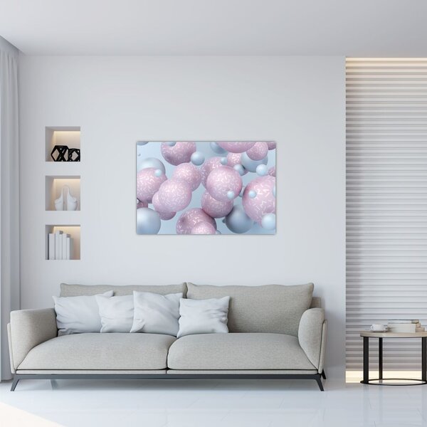 Apstraktna slika - Pastelne kugle (90x60 cm)