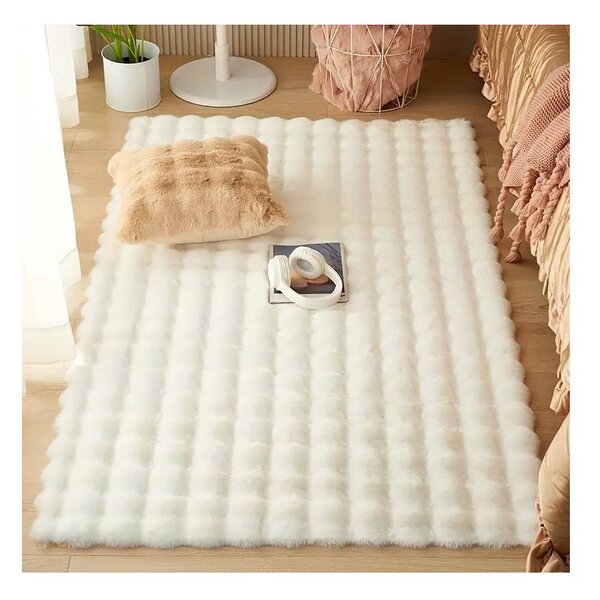 Periv tepih boje slonovače 120x170 cm Bubble Emarald – Mila Home