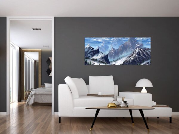 Slika - Naslikane planine (120x50 cm)
