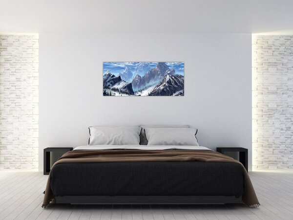 Slika - Naslikane planine (120x50 cm)