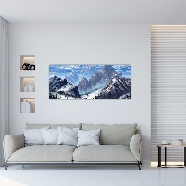 Slika - Naslikane planine (120x50 cm)