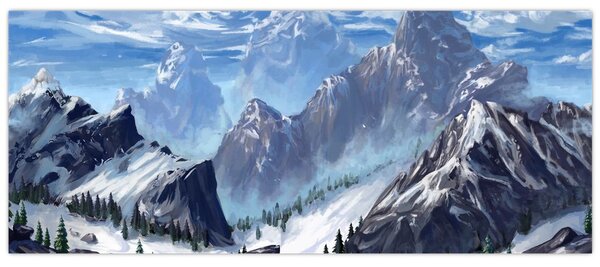 Slika - Naslikane planine (120x50 cm)