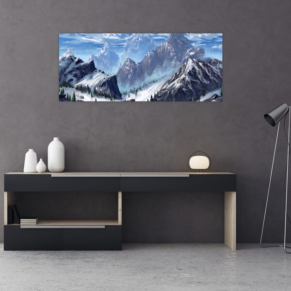 Slika - Naslikane planine (120x50 cm)