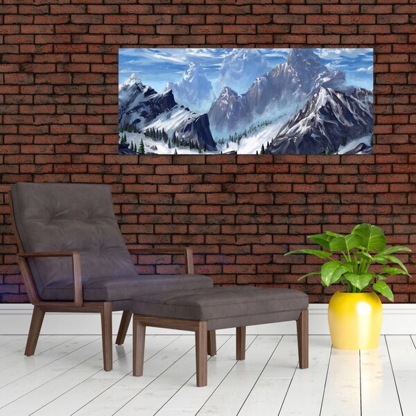 Slika - Naslikane planine (120x50 cm)