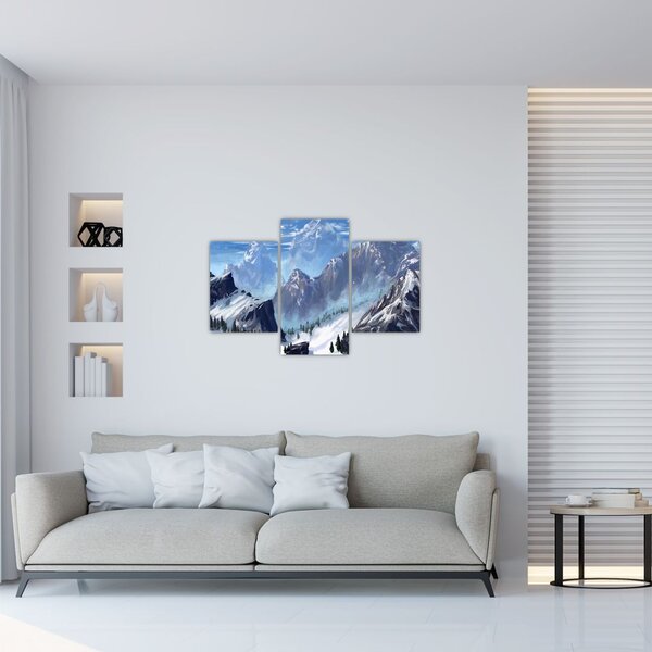 Slika - Naslikane planine (90x60 cm)