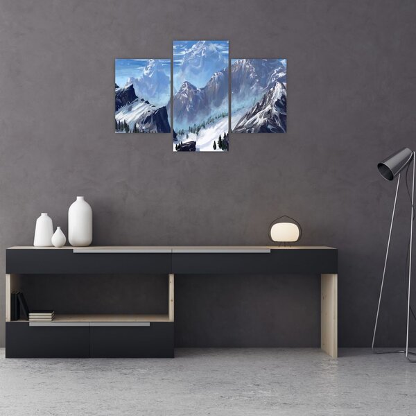 Slika - Naslikane planine (90x60 cm)
