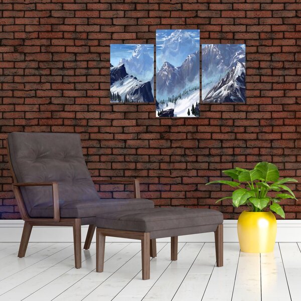 Slika - Naslikane planine (90x60 cm)