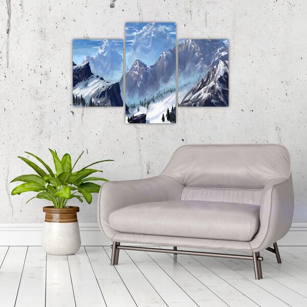 Slika - Naslikane planine (90x60 cm)
