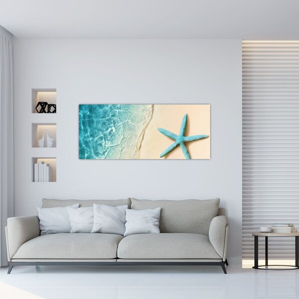 Slika - Morska zvijezda na plaži (120x50 cm)