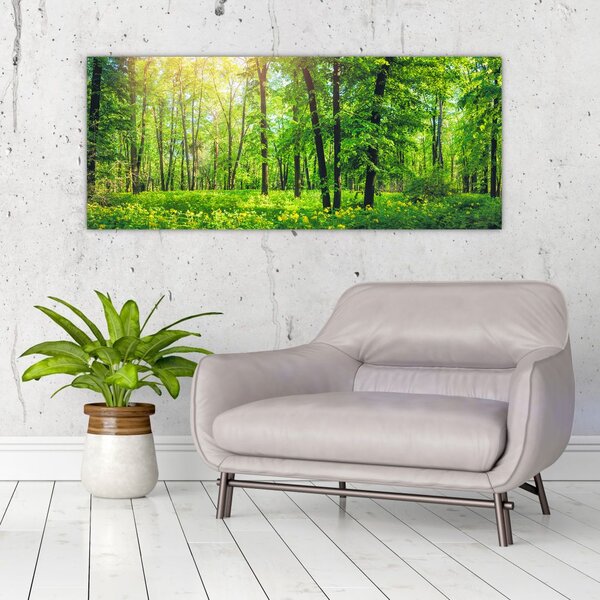 Slika - Proljetna listopadna šuma (120x50 cm)