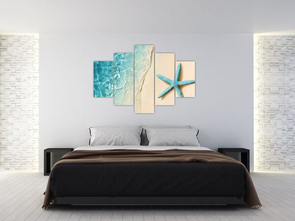 Slika - Morska zvijezda na plaži (150x105 cm)