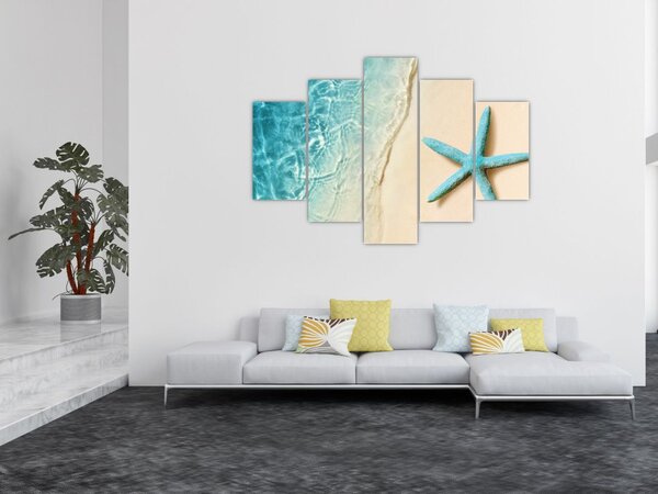 Slika - Morska zvijezda na plaži (150x105 cm)