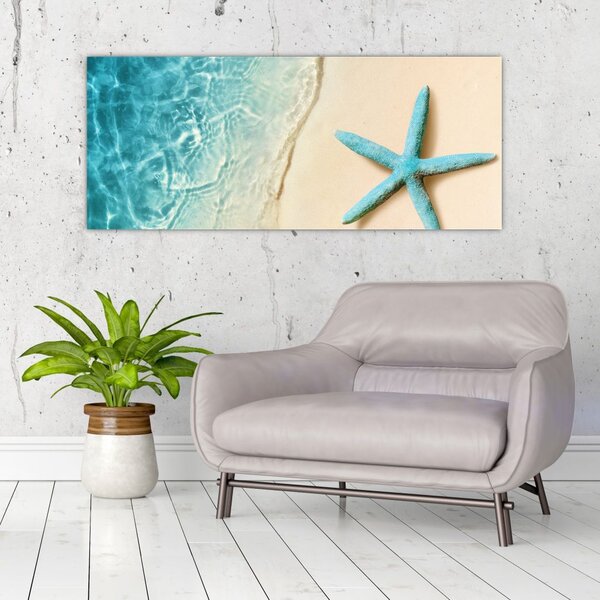 Slika - Morska zvijezda na plaži (120x50 cm)