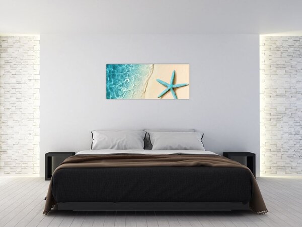 Slika - Morska zvijezda na plaži (120x50 cm)