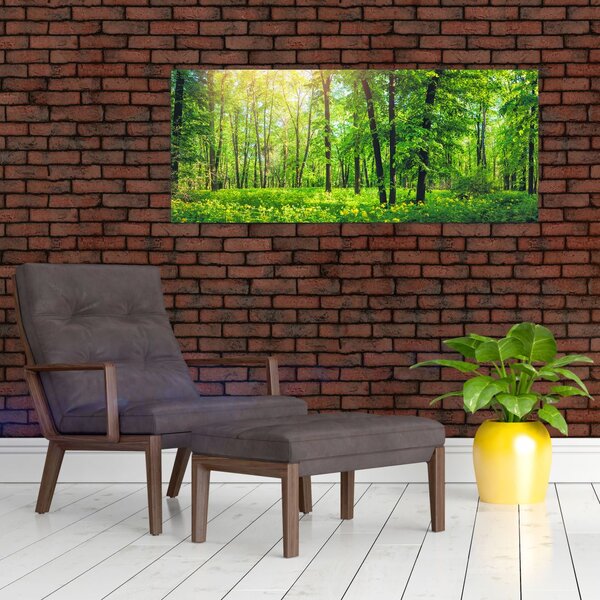 Slika - Proljetna listopadna šuma (120x50 cm)