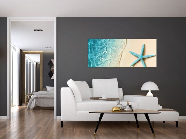 Slika - Morska zvijezda na plaži (120x50 cm)