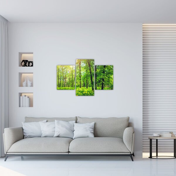 Slika - Proljetna listopadna šuma (90x60 cm)
