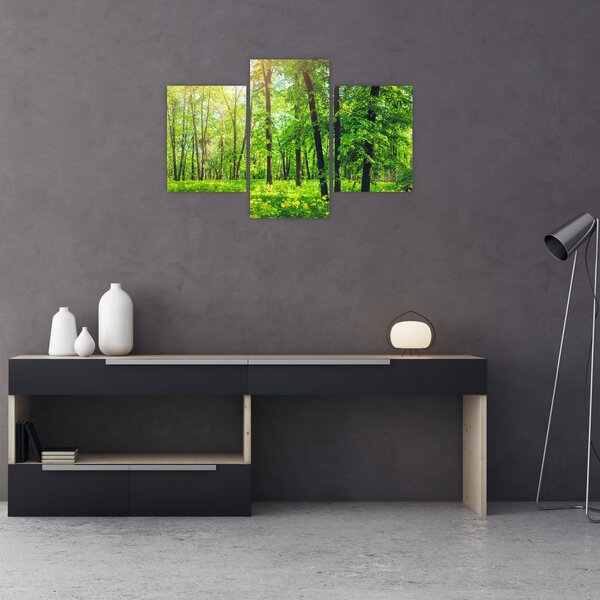 Slika - Proljetna listopadna šuma (90x60 cm)