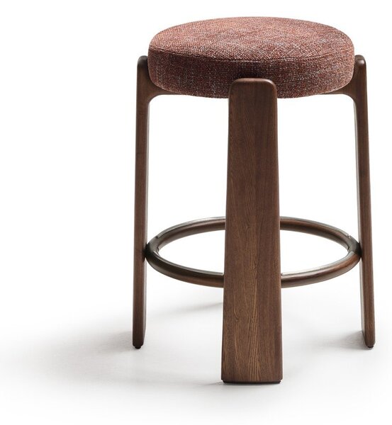 Smeđa/u tamnoj prirodnoj boji barska stolica od čvrste jeseni (visine sjedala 65 cm) Granite – Kave Home