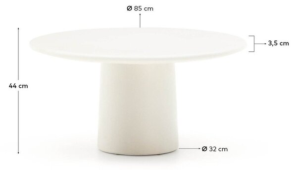 Okrugao vrtni stolić za kavu betonski ø 85 cm Albanella – Kave Home