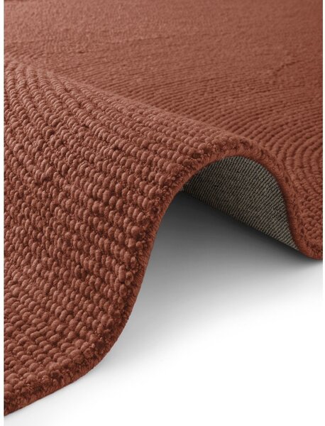 Ciglasti ručno rađen vunen okrugao tepih ø 120 cm Calmio – Hanse Home