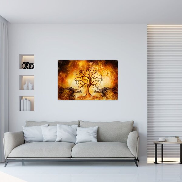 Prirodna apstraktna slika stabla (90x60 cm)