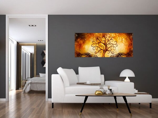 Prirodna apstraktna slika stabla (120x50 cm)