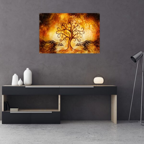 Prirodna apstraktna slika stabla (90x60 cm)