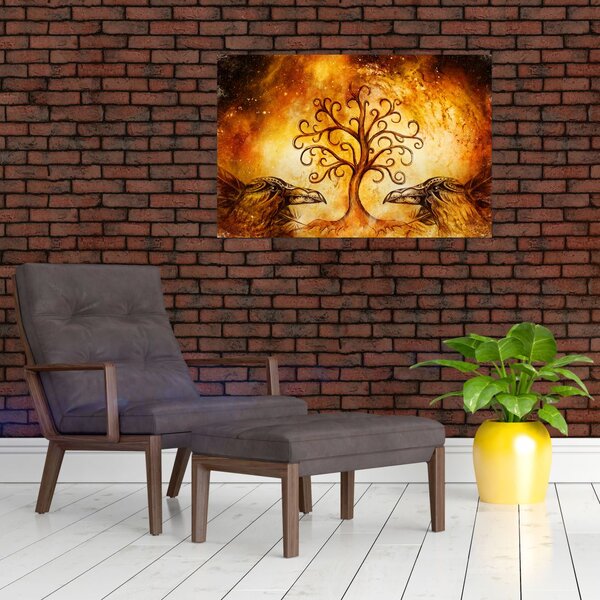 Prirodna apstraktna slika stabla (90x60 cm)