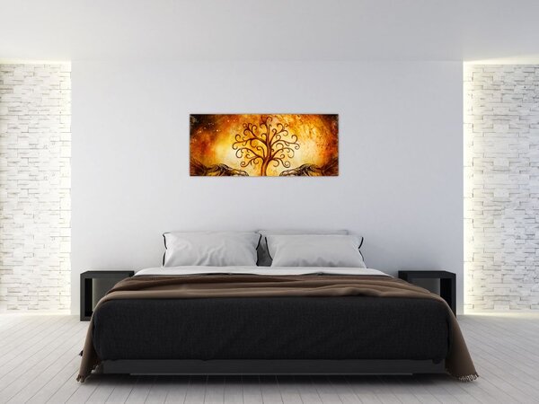 Prirodna apstraktna slika stabla (120x50 cm)