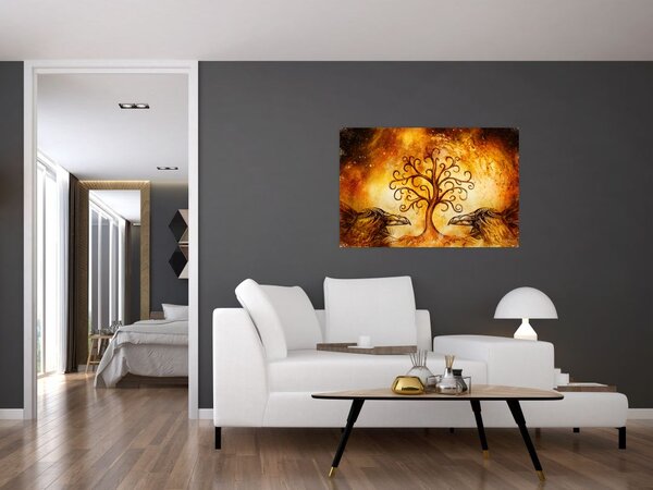 Prirodna apstraktna slika stabla (90x60 cm)