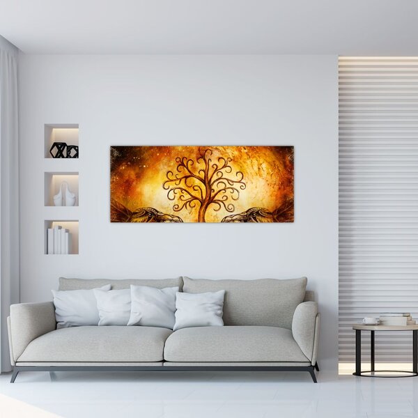 Prirodna apstraktna slika stabla (120x50 cm)