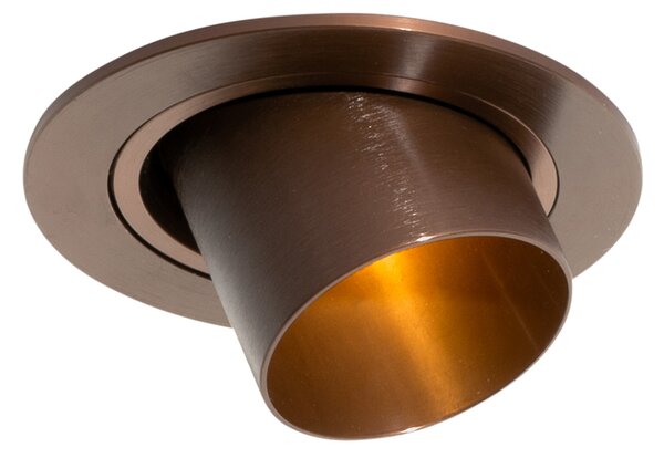 Moderno ugradno reflektorsko svjetlo tamno brončano GU10 35 mm okruglo nagibno - Installa